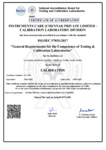 Viscometer Calibration NABL Certificate